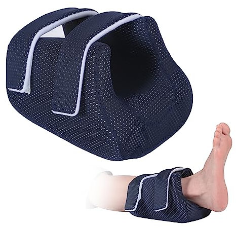 Ehucon 3D Fersenschutz für Dekubitus, Knöchelerhöhungskissen, Fußstützkissen für Dekubitus, Fersenkissen zur Linderung von Fersenschmerzen, 1 Stück (Navy-Packung à 1 Stück)