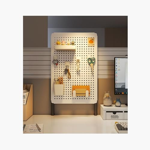 Etagere Bureau à Pinces,Panneau Perforé Mural Rangement Carré,Kit Combinaison Rangement Outils,étagères Rangement Multifonctions Hauteur Réglable,pour Etabli Atelier Garage,Bureaux Domicile,Desk D'écr