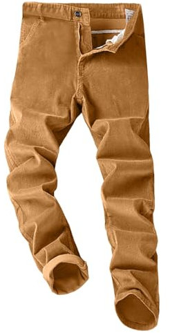 Duohropke Cordhose Herren Stretch Warme Chino Hosen mit Taschen Klassischer Passform Hose Winter Casual Chino Comfort Straight Business Pants Klassisch Geschnittene Hose