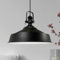 bamyum Asletl Hängelampe Industrial Schwarz Weiß Metall Ø40 cm, Küchenlampe Schwarz Vintage, Hängelampe Esstisch Vintage E27, Pendelleuchte Schwarz, Wohnzimmerlampe Hängend, Pendelleuchte Esstisch