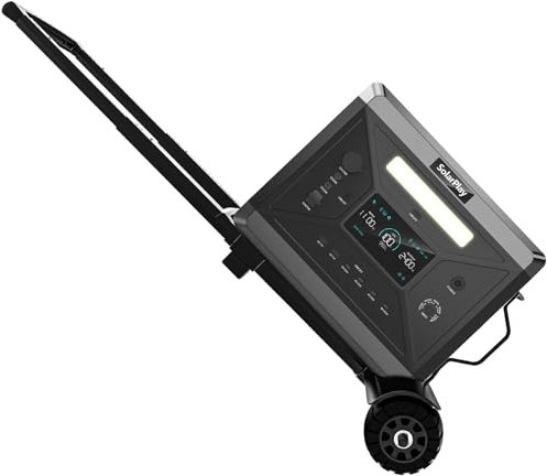 SolarPlay Generateur Electrique Solaire, Apportez Une Remorque, 2400w (crête 4800 w) 1.5h Charge Complète Pour Camping, Rv& Alimentation électrique De Secours à Domicile(Panneaux Solaires En Option)