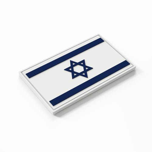 Patch Force - Israel Flagge Rubber Patch (farbig) 8 x 5 cm - Als Abzeichen für Uniformen, Schutzweste, Einsatztasche, Jacke oder Rucksack - Für Bundeswehr, Polizei und Militär