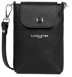LANCASTER | Milano Bao - Pochette smartphone Cuir de Vachette Grainé Noir