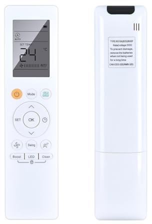 GOUYESHO New RG10A(B2S)/BGEF Air Conditioner Ersatzfernbedienung für Midea AC A/C Air Conditioner RG10A(B2S)/BGEF RG10L1(2HS)/BGEF RG10L1 RG10A (2HS)/BGEF RG10A/BGEF RG10A-BGEF (B2S)/BGEF