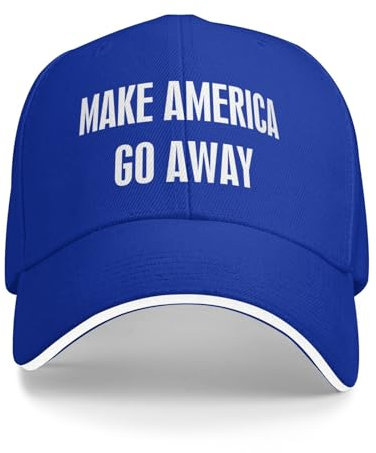 peiyeety Make America Go Away Hat Snapback Baseball Cap Verstellbare Größe Blau