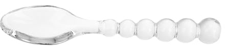 Ipetboom Glaslöffel Transparent Sicherer Glaslöffel für Desserts Vielseitig für Kaffee Tee Gewürze und Milchpulver Kurzstielig Leicht zu Reinigen für Dessertgläser und Gewürzbehälter