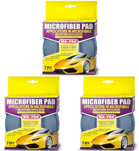 MAFRA, Microfiber Pad, Pad in Microfibra per Lucidatura e Rifinitura (Confezione da 3)