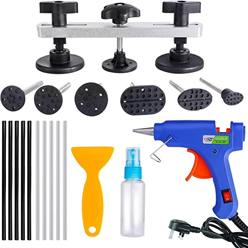 Uolor Car Dent Repair Kit, Paintless Dent Removal Kit Dent Puller Complete Set for Auto Body, Motorcycle, Fridge – Auto Door Ding & Hail Damage Dent Remover Tools