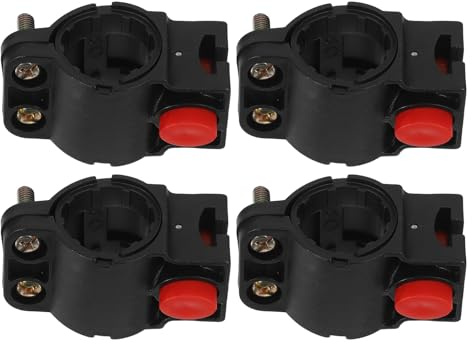 Alasum Lot de 4 Supports Antivol pour Tige de Selle de Vélo en Plastique, Porte-cadenas pour Antivol en U, Compatible Vélo de Route et Vtt, Fixation sans Outil pour Sécuriser Vos