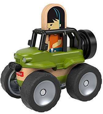 Fisher-Price GFP84 - Wunder Werker Holzspielzeug Geländewagen Spielzeugauto aus FSC zertifiziertem Holz, Spielzeug ab 3 Jahren