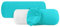 npluseins 2er Pack Baumwoll Kissenbezug - Jersey - viele Farben 1331.1812, ca. 40 x 15 cm, türkis