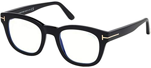 TOM FORD FT5542-B Lunettes de Soleil, Shiny Black, 50 Unisex