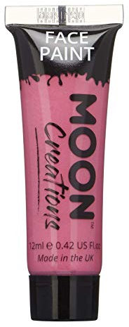 Moon Creations Tubes de peinture pour le visage et le corps | Peinture pour le visage prête à l'emploi | Sans cruauté | pour enfants, adultes, Halloween et plus, rose vif, 12 ml
