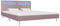 vidaXL Giroletto con Luci LED Imbottito Classico Elegante Telaio Letto Struttura in Metallo e Legno Gambe in Ferro Rosa in Tessuto 180x200 cm