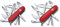 Victorinox Taschenmesser Deluxe Tinker (17 Funktionen, Phillips-Schraubendreher, Kombizange, Schere) rot & Taschenmesser Huntsman (15 Funktionen, Schere, Holzsäge, Schraubendreher) rot
