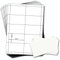 OfficeGear perforierte, bedruckbare Namensschild-Einlagen [55 Blatt – 550 Stück] – 90 × 54 mm – Weiß, A4, 150 g/m² – für Ausweis- und Konferenzhalter – inkl. Designvorlage