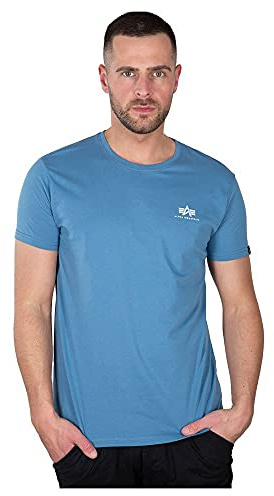 Alpha Industries Basic T Small Logo T-Shirt for Men Airforce Blue