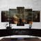 Gmoope Wandbild Leinwand Bloodborne 09 Spiel 5 Teilig Bilder Wohnzimmer Wohnung Deko 5 Stück Kunstdruck Modern Wandbilder XXL Format Wanddekoration Design Wand Bild