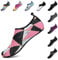 SAGUARO Herren Barfußsschuhe Damen Aqua Schuhe Frauen rutschfest Männer Badeschuhe für Yoga Aqua Wassersport Dreieck Rosafarben 40/41 EU