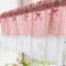 SMITHOOM 1 Pièce Rideau Brise-bise Fenêtre Courts Rideaux Cantonnières pour Cuisine Salle De Bain Salon Chambre Café Rose 106x45cm
