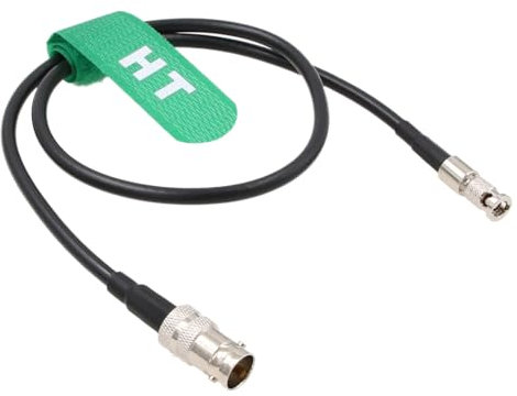 HangTon 12G SDI Cable de vídeo HD Micro BNC a hembra adaptador BNC para Blackmagic Video Assist monitor de 5 pulgadas (50)