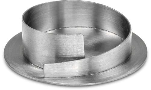 WikaKerzen Kerzenleuchter für Kerzen - Kerzenständer aus Gold & Silber gebürstetem Messing - Kerzenhalter für Hochzeits-, Kommunions- & Taufkerzen (Ø 7cm, Silber)