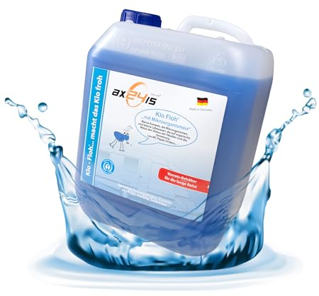 KLO FLOH 5Liter Sanitärflüssigkeit für Campingtoilette, mit Umweltsiegel blauer Engel, Mikroorganismen Camping Toiletten Zusatz, biologisch abbaubar