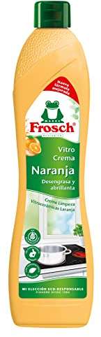 Frosch - Limpiador Ecológico para Vitrocerámica Nueva Fórmula Mejorada, Desengrasa y Abrillanta en Profundidad, Fragancia a Naranja - 500 ml