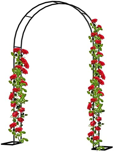 WHFTD Rosenbogen Torbogen Metall Gartenbogen Rankbogen Wetterfest Rankhilfen Für Kletterpflanzen, Rosengestell Rankgitter Für Pergola Rasen Klettern Von Weinreben Breite:120Cm/140Cm/180Cm,W3M*H2.2M