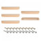 sourcing map Wood Pull Handles, 5pcs 160mm/6.3 Hole Distance Wooden Drawer Unfinished Knobs Pulls for Kitchen Furniture Drawer Wardrobe Cupboard