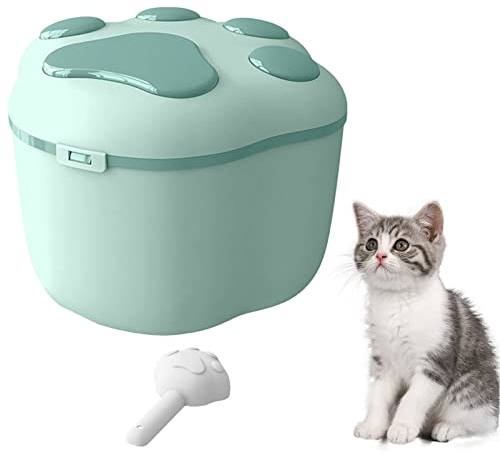 GAVALE Conteneurs de Stockage d'aliments pour Animaux de Compagnie, boîte de Stockage de déshydratant intégrée pour friandises pour Animaux de Compagnie de Grande capacité, pour Chien, Chat,Vert