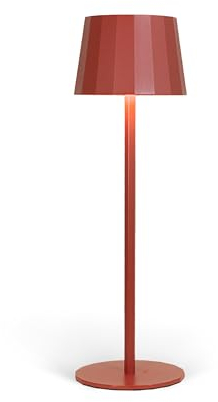 Wilmà Classic, Lampada da Tavolo Senza Fili LED Ricaricabile con Touch Control per Interni ed Esterni, Waterproof Impermeabile IP54, 5200 mAh (Mattone)