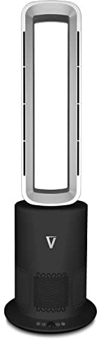 HOTSNAP VORTEX AIR Cleanse Bladeless Air Purifier Deep Space - Adjustable Oscillating Tower Fan with Timer and HEPA Filter - Smart Remote Heater & Cooler