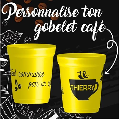 Ecolocup GOBELET Café avec Personnalisation du prénom