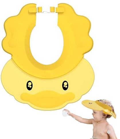 VIKSAUN Duschhaube Kinder, Shower Cap for Kids, Shampoo Schutz für Kleinkinder, Baby Verstellbarer Shampoo Schutz, Baby Shampoo Kappe, Haarwaschhilfe, Augenschutz Ohrenschutz