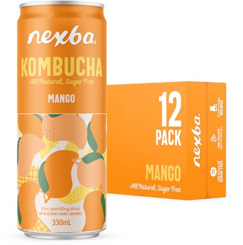 NEXBA - Mango-Kombucha Sleek-Dosen, 12 x 330ml