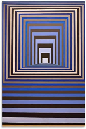 XCPORA Victor Vasarely Poster Abstrakte Malerei Victor Vasarely Leinwand Wandkunst Victor Vasarely druckt für Heimwand-Dekor Bild 50x70cmx1 ohne Rahmen