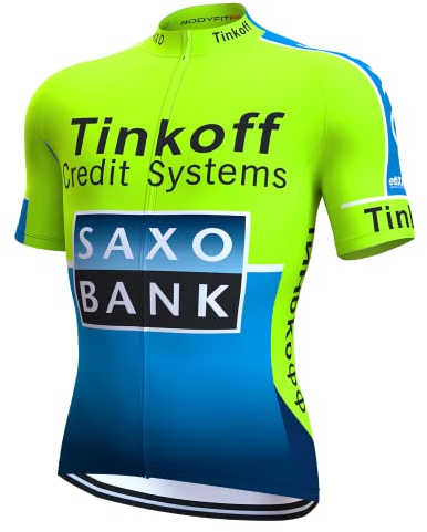assocauicy Herren Fahrradtrikot Kurzarm Hochleistungs-Rennradtrikot Atmungsaktiv Radtrikot Radsportbekleidung mit 3 Taschen