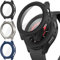 Neitra [3Pezzi] Samsung Galaxy Watch 5 Pro Cover 45mm Custodia con Pellicola in Vetro Temperato, Case Protettiva per il Pieno Facciale - Rigido PC Paraurti per Galaxy Watch 5Pro