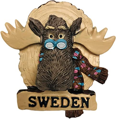 Elch von Schweden Kühlschrankmagnet Kühlschrankmagnet Dekoration Magnet Aufkleber Souvenir Harz Basteln