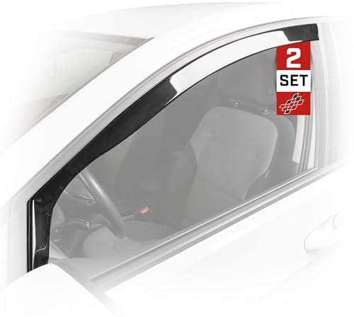 Walser Premium Auto Windabweiser für Hyundai Kona 06/2017-04/2023, Passform Regenabweiser Set für Fahrer- und Beifahrerseite, Auto Windabweiser 2 STK.
