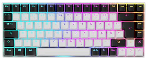 Sharkoon Skiller SGK50 S3 Weiß, RGB Gaming Keyboard, Gateron Brown, 75% Layout