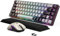 GEODMAER - Reposamuñecas inalámbrico para juegos, ratón y gel de refrigeración, 68 teclas, teclado retroiluminado recargable y sin conflictos, 6D 3200 DPI,