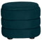 URBNLIVING Soft Velvet Ottoman Storage Pouffe Footstool Dressing Vanity Chair (Teal Blue, Oval)