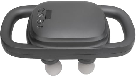 4-Kopf Massagepistole - Schnurloses Tiefengewebs Massagegerät mit 5 Gängen und 2 Modi, wiederaufladbares Timing Ganzkörpermassagegerät für Rücken, Beine, Nacken (BLACK)