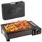 Wimdoyily Barbecue portatile a gas butano, griglia a propano portatile, griglia portatile da tavolo, barbecue coreano per cucinare all'aperto, campeggio, cucina con custodia per il trasporto (nero)