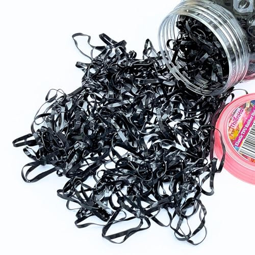 ThienHa Rubber Bands for Hair – Baby Hair Ties, Small Hair Ties, Hair Ties for Little Girls – Hair Elastics No Damage, Tiny Hair Ties with Hair Tie Organizer – Hair Accessories Organizer