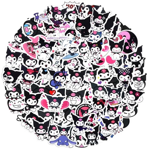 KLM1 100PCS Anime & Cartoon Stickers for Kids & Girls - Waterproof, Party Bag Fillers, Rewarding Gifts for Skateboard, Laptop, Wall & Bottle Decoration