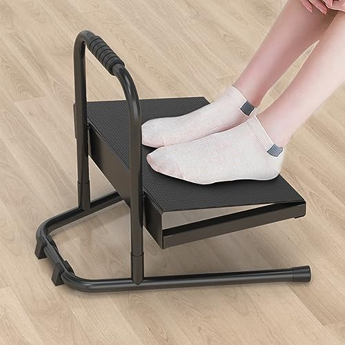 Stehpult Fußstütze Plattform mit Griffen - Ergonomische Entlastung für Füße, Sechs Höheneinstellungen - Perfekt für Stehtische