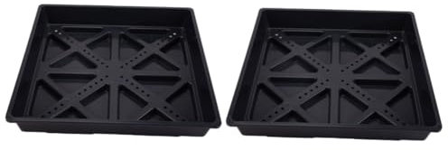 Yardwe 2stücke Breathable Planting Tray Schwarz Für Und Gartenanwendungen Strapazierfähiges Kunststoffmaterial Einfache Handhabung Für Pflanzenanzucht Und Hydroponik